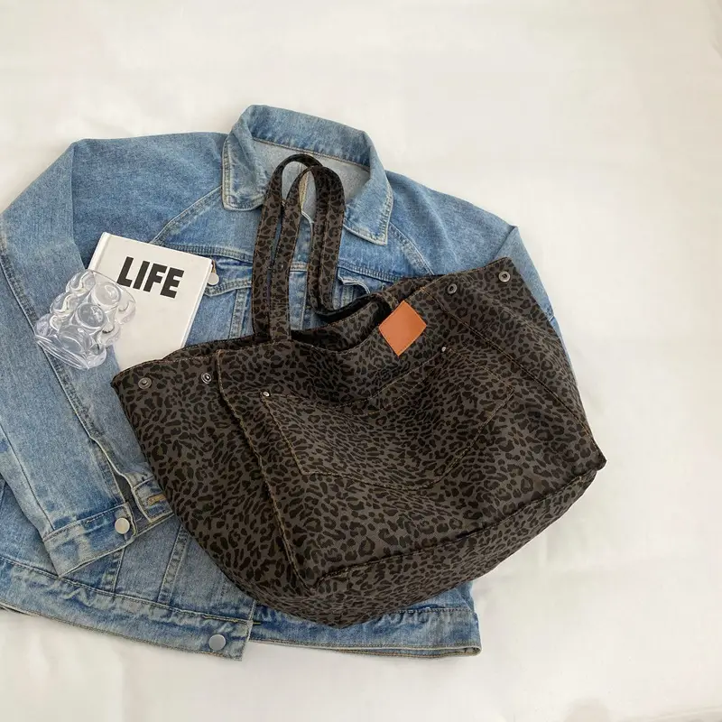 Leopard Print Large Tote Bag Canvas 2026 — feature 20