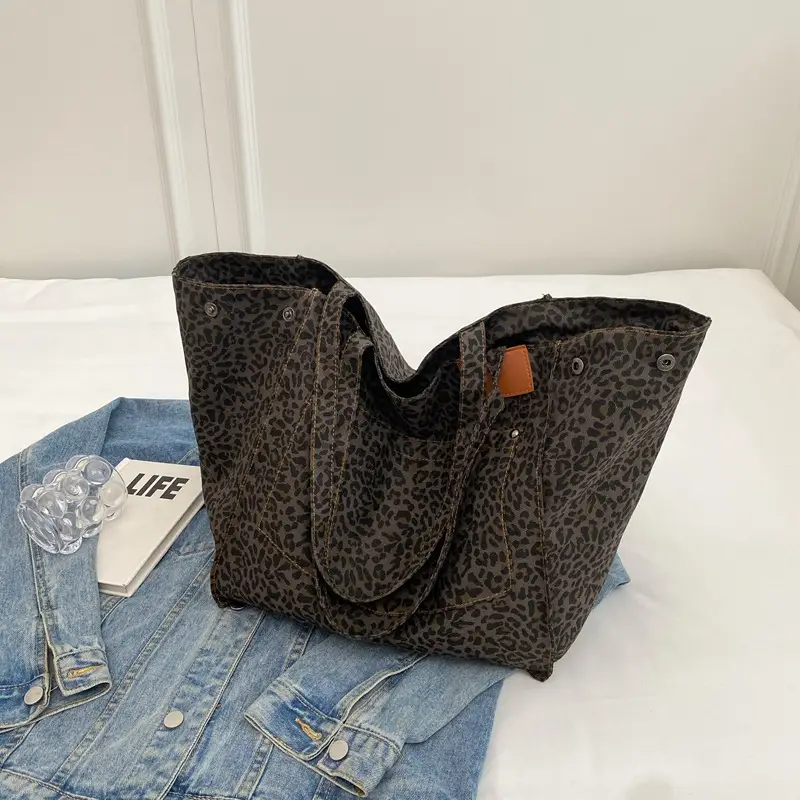 Leopard Print Large Tote Bag Canvas 2026 — feature 21
