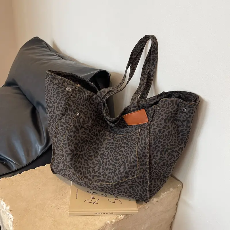 Leopard Print Large Tote Bag Canvas 2026 — feature 22