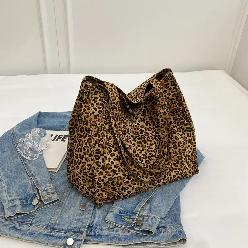 Leopard Print Large Tote Bag Canvas 2026 — feature 23