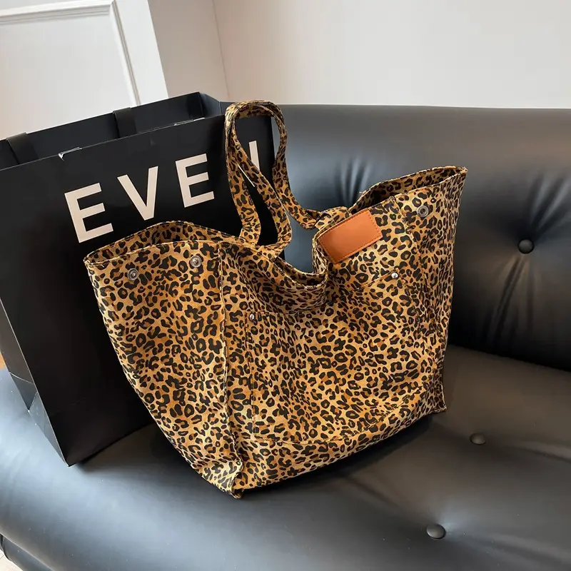 Leopard Print Large Tote Bag Canvas 2026 — feature 25