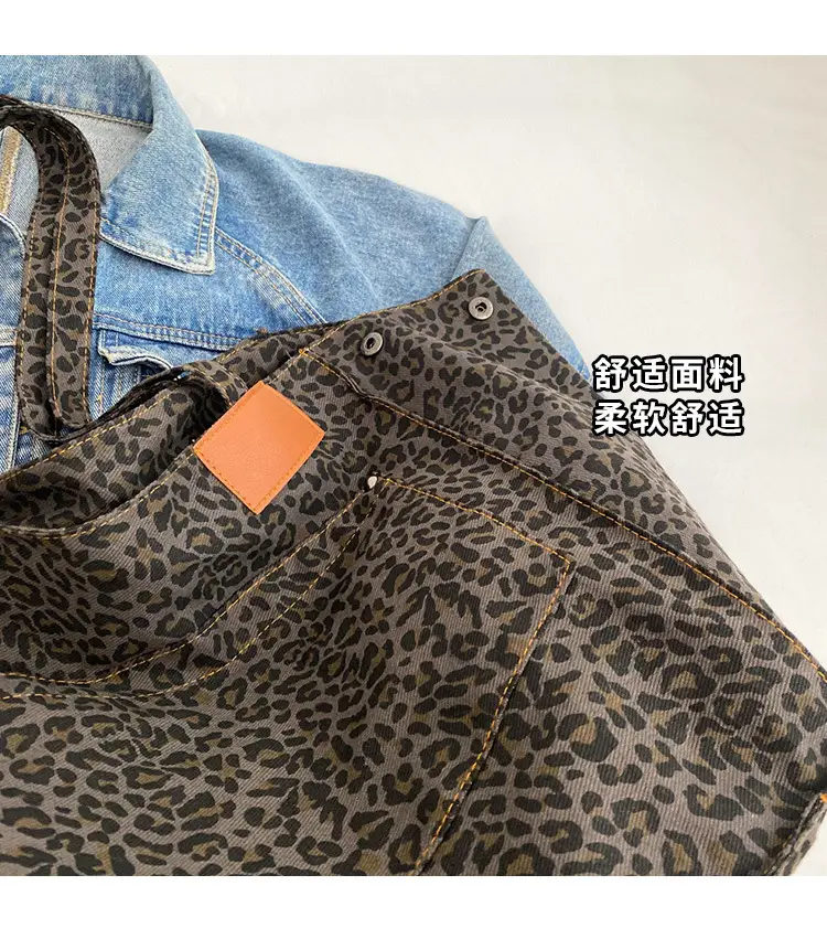 Leopard Print Large Tote Bag Canvas 2026 — feature 3