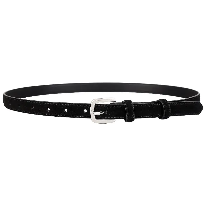 Women's Brown Suede Pin Buckle Belt - Image 9