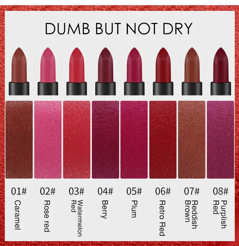 Purplish Red Matte Lipstick 08 — feature 3