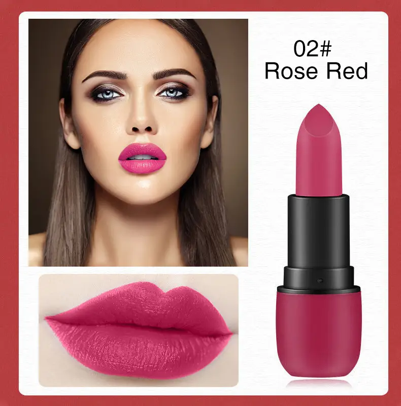 Purplish Red Matte Lipstick 08 — feature 6
