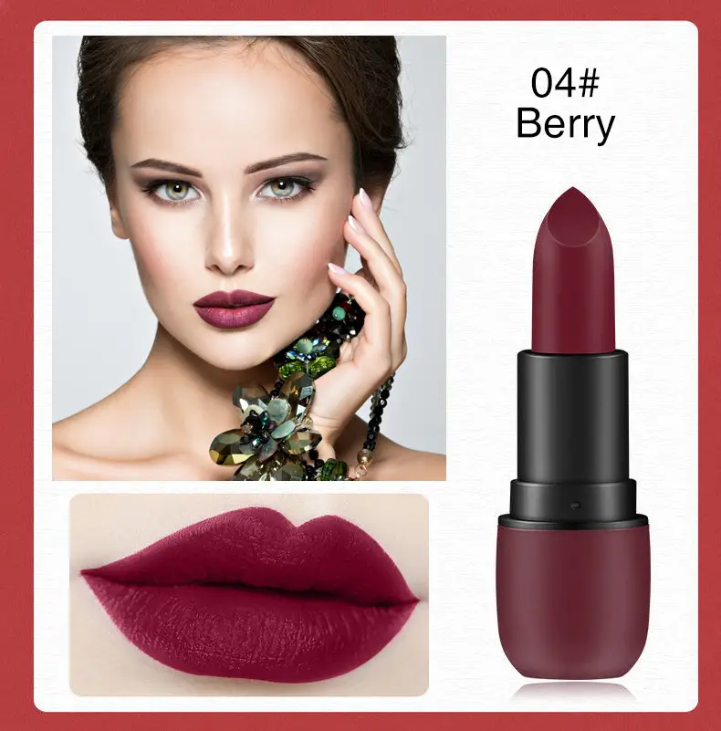 Purplish Red Matte Lipstick 08 — feature 8