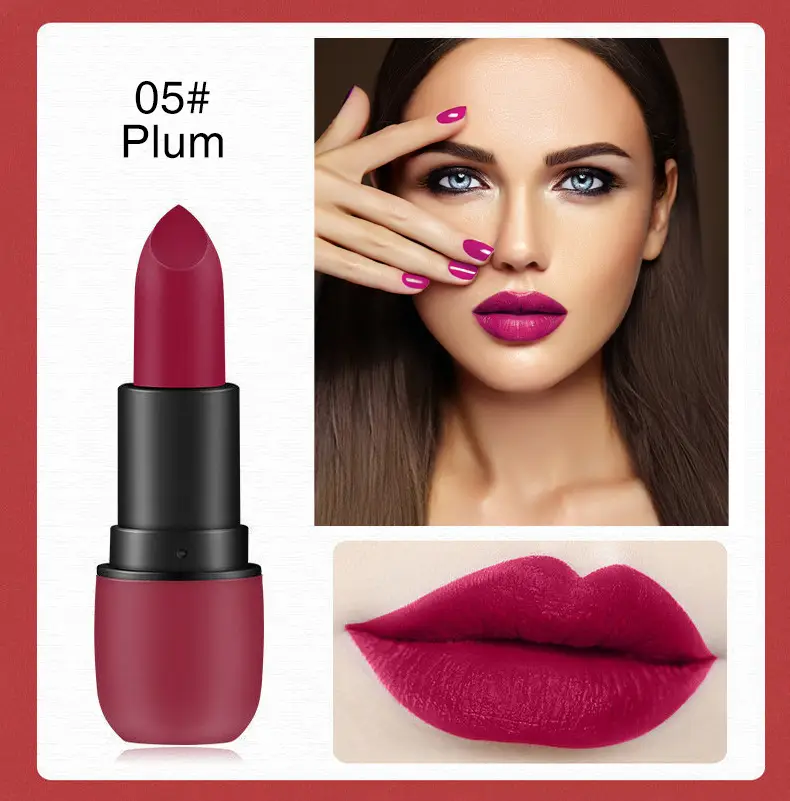 Purplish Red Matte Lipstick 08 — feature 9