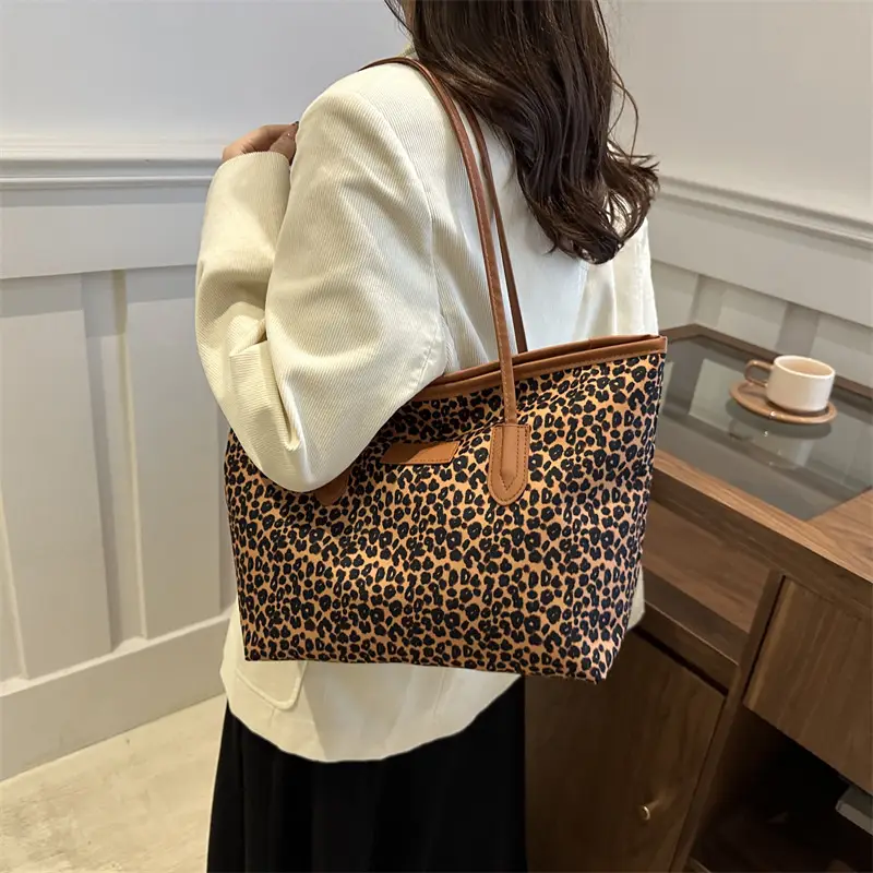 Leopard Print Shoulder Tote Bag 2024 New - Image 4