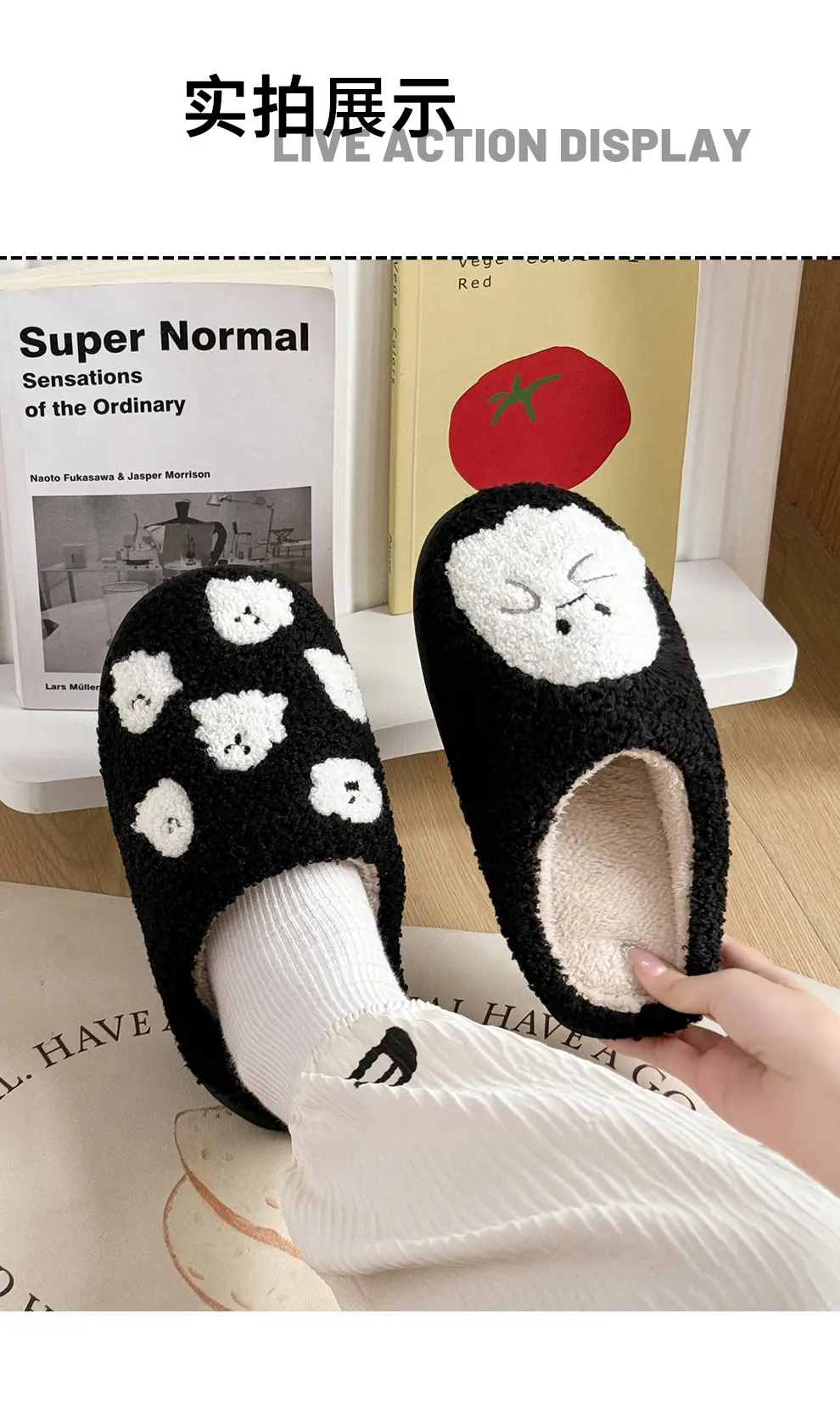 Cartoon Ghost Cotton Winter Slippers Women Men — feature 8