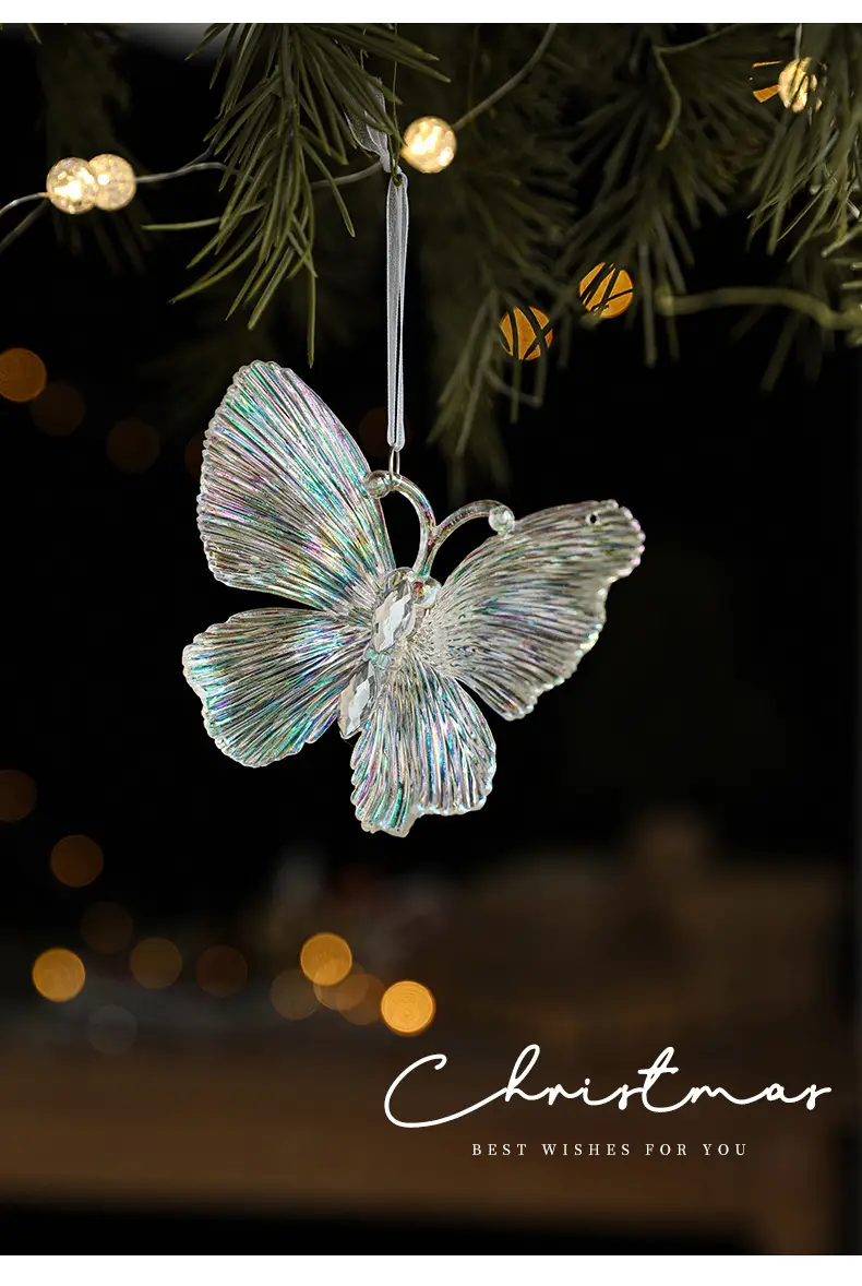 Transparent Christmas Deer Pendant with Holographic Sparkle — feature 10