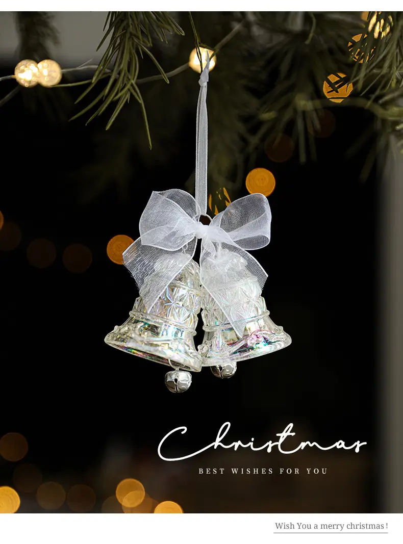 Transparent Christmas Deer Pendant with Holographic Sparkle — feature 4