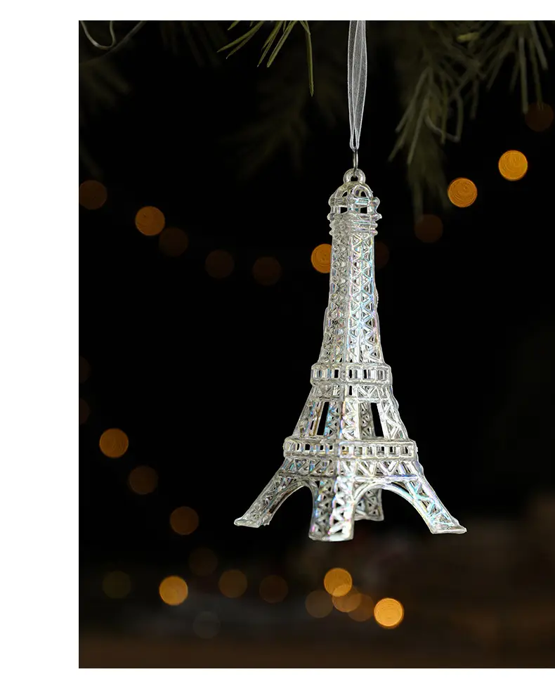 Transparent Christmas Deer Pendant with Holographic Sparkle — feature 5