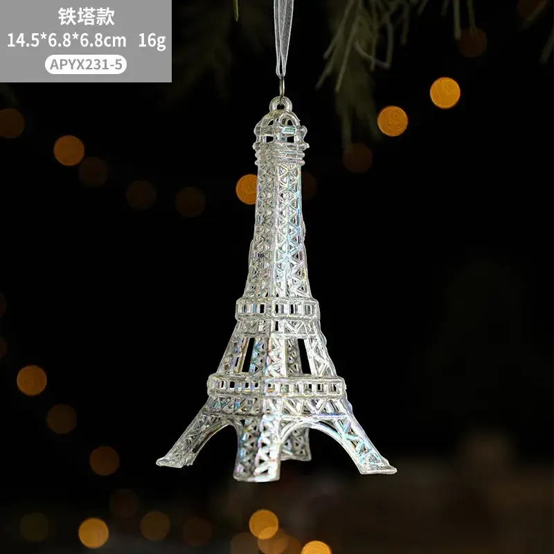 Transparent Christmas Deer Pendant with Holographic Sparkle - Image 5