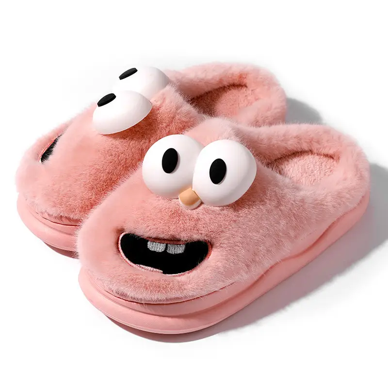 Cute Big Eyes Dog Cotton Slippers Women Autumn Winter 2024 - Image 22