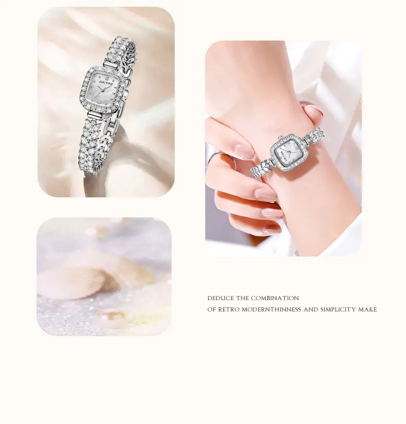 Women's Mermaid Dial Watch with Crystal Band — feature 3