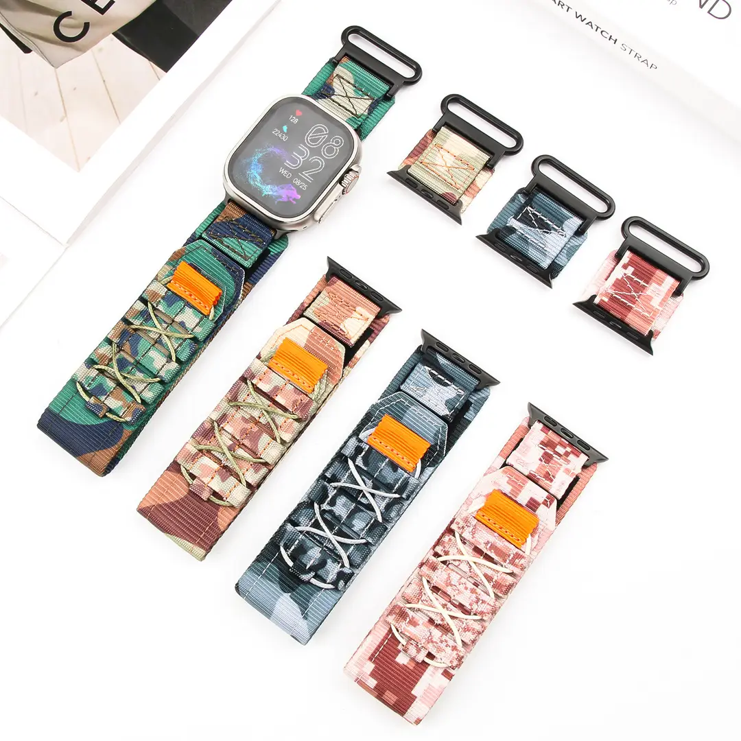 Suitable for Apple iWatch Watch Strap Samsung Universal 20Mm22Mm Nylon Braided Loop Canvas Sports Strap — feature 14