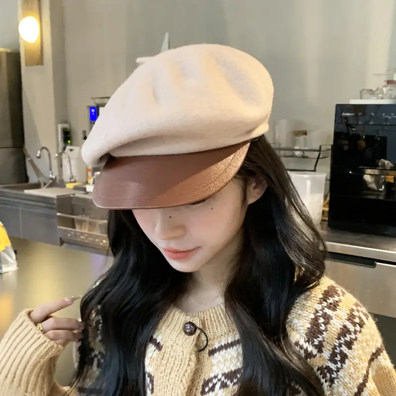 Korean Style Woolen Beret for Girls Winter Cap - Image 8