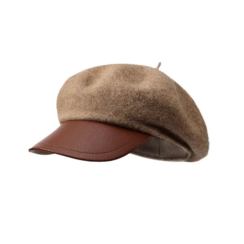 Korean Style Woolen Beret for Girls Winter Cap - Image 9