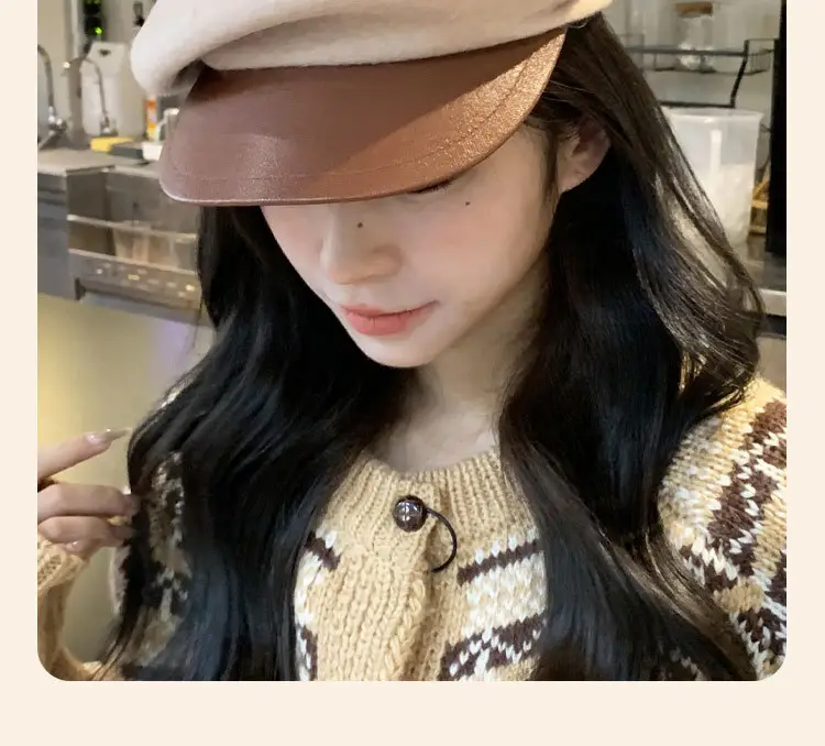 Korean Style Woolen Beret for Girls Winter Cap — feature 13