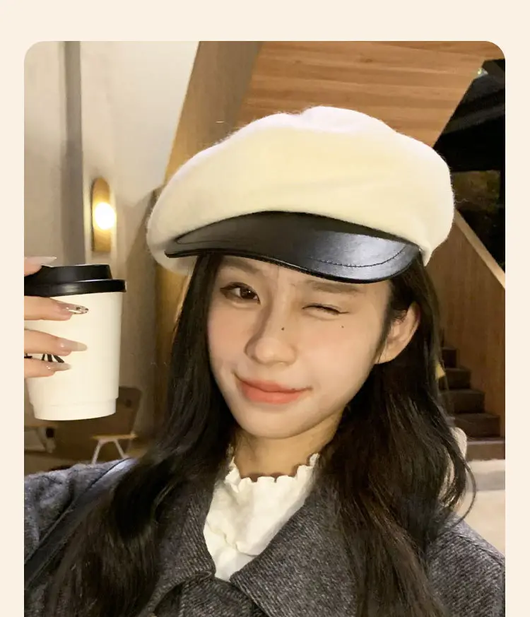 Korean Style Woolen Beret for Girls Winter Cap — feature 14