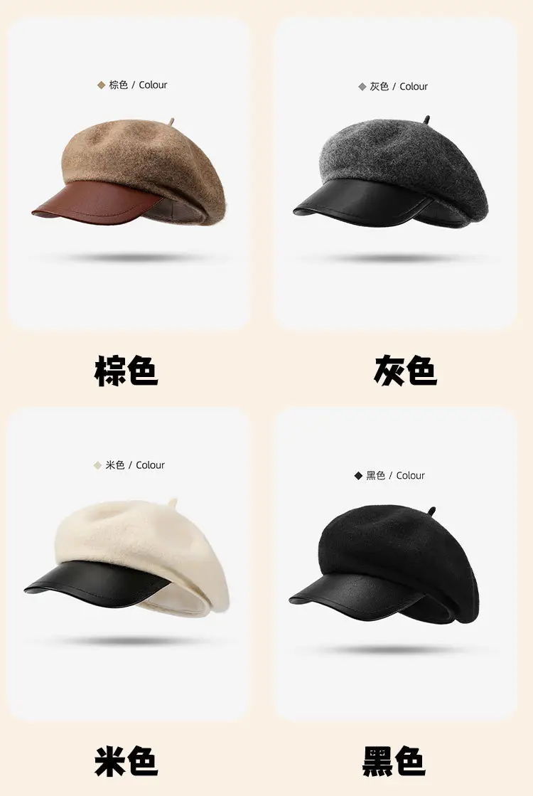 Korean Style Woolen Beret for Girls Winter Cap — feature 8