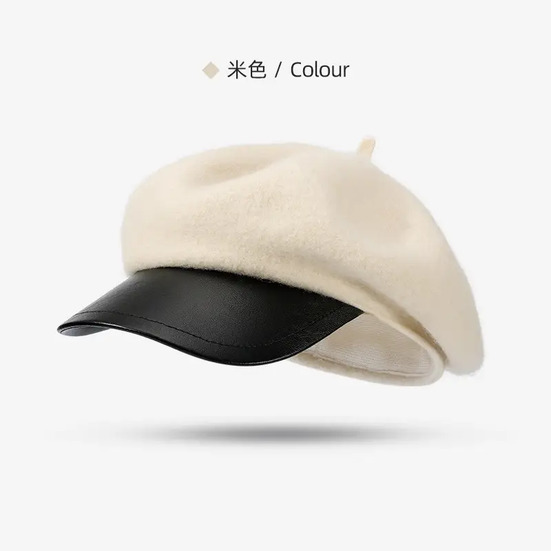Korean Style Woolen Beret for Girls Winter Cap - Image 2