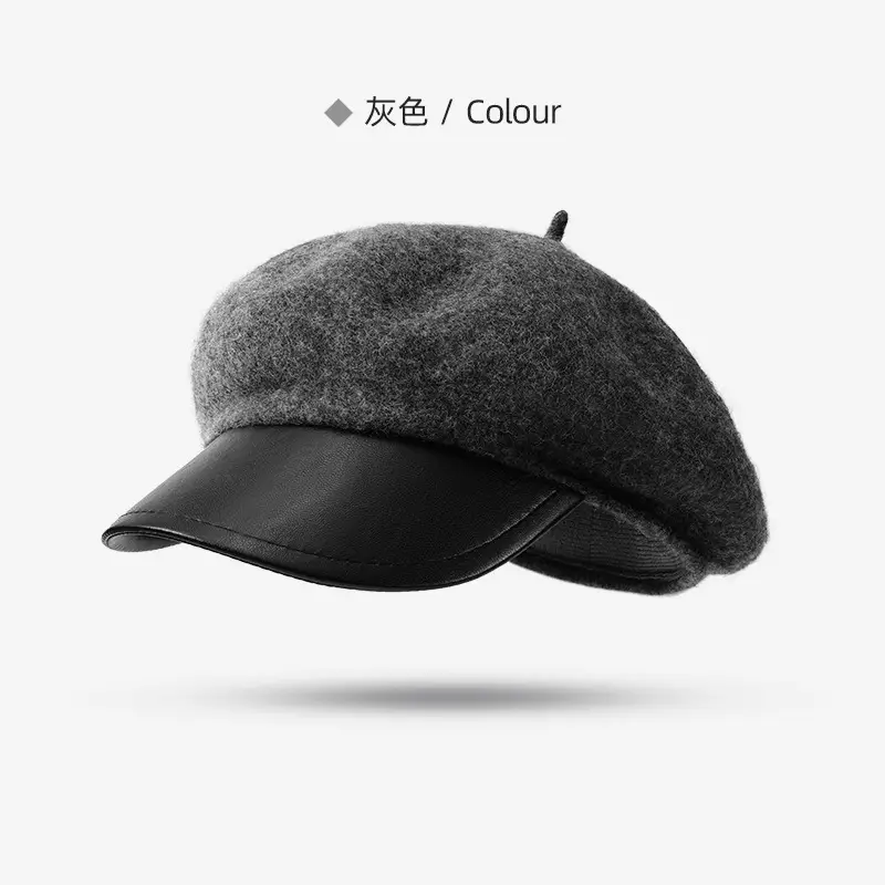 Korean Style Woolen Beret for Girls Winter Cap - Image 3