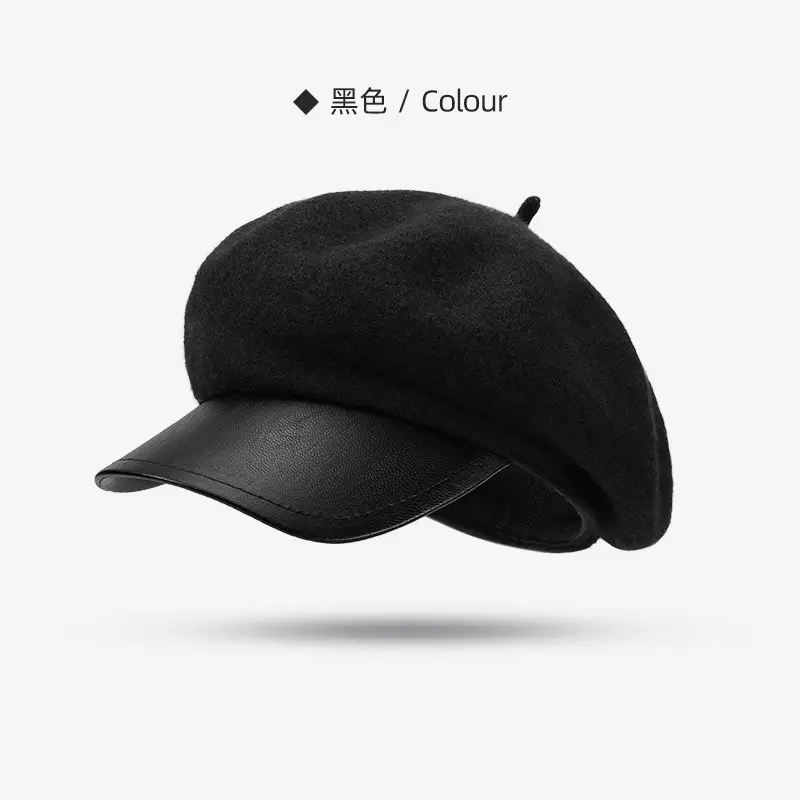 Korean Style Woolen Beret for Girls Winter Cap - Image 4