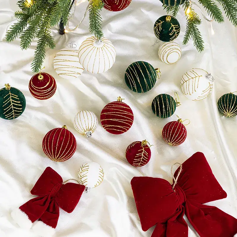 Korean Cross-Border Velvet Christmas Trees 8cm Large - Image 13