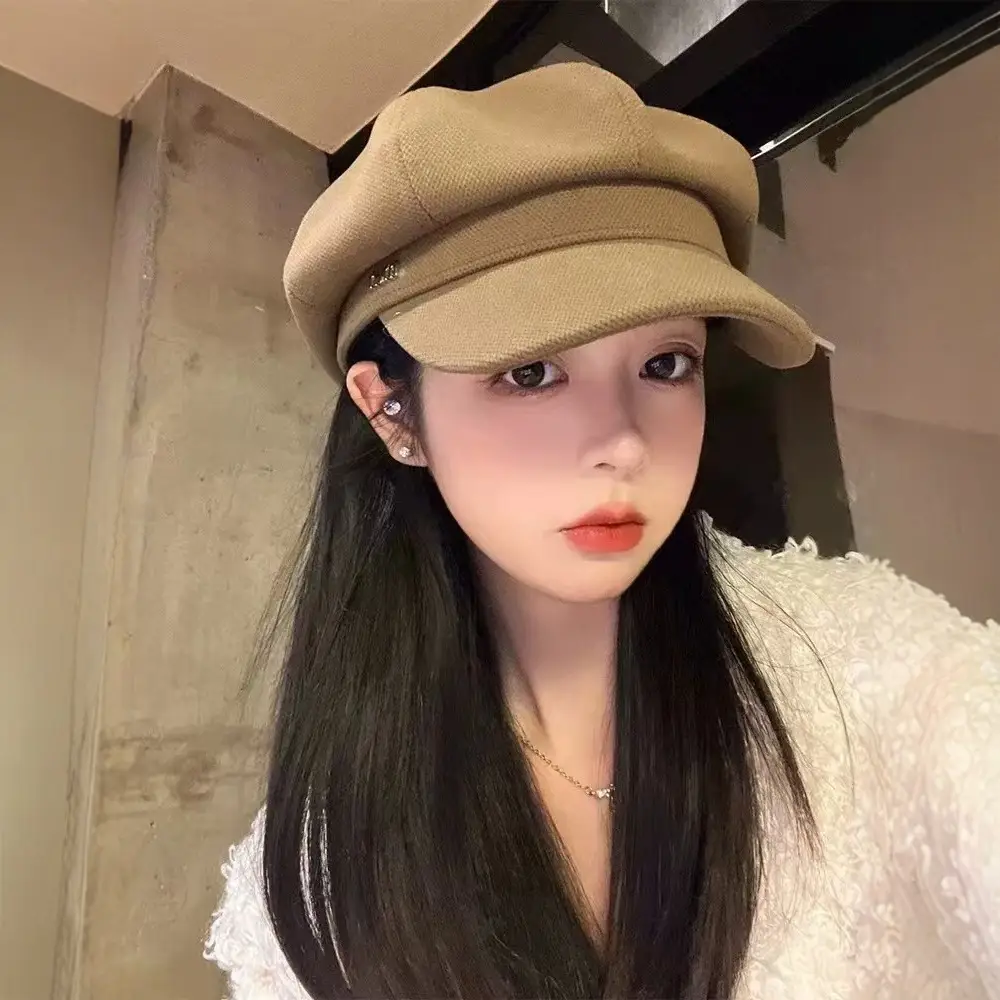Women's Korean Painter Cap Autumn Winter Face Protector - Image 6