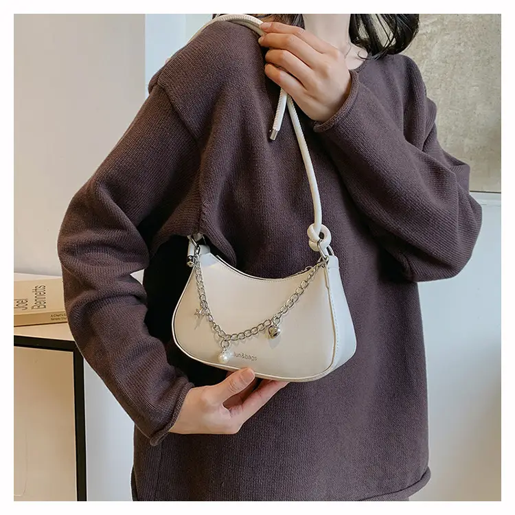 Red Pearl Chain Shoulder Crossbody Bag for Women — feature 17