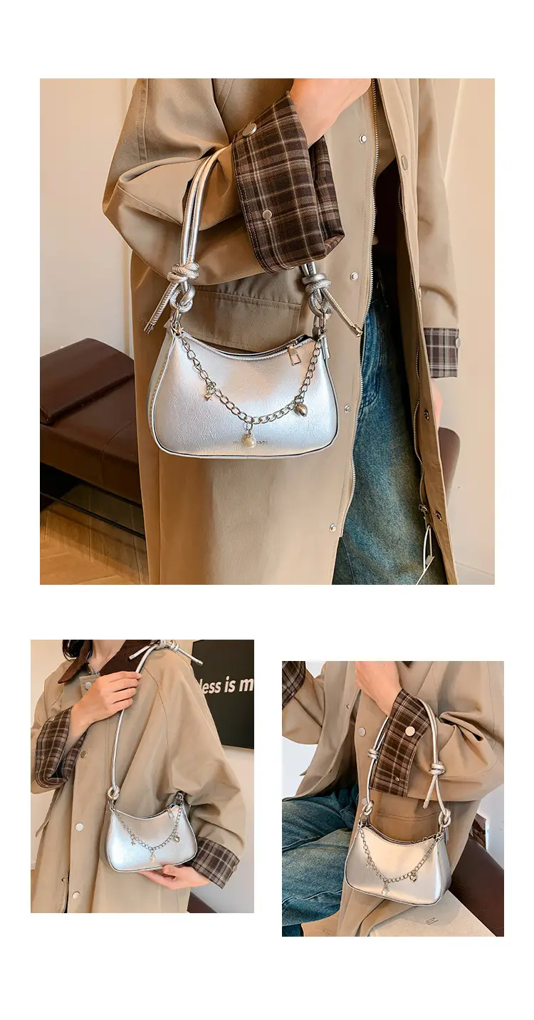Red Pearl Chain Shoulder Crossbody Bag for Women — feature 20