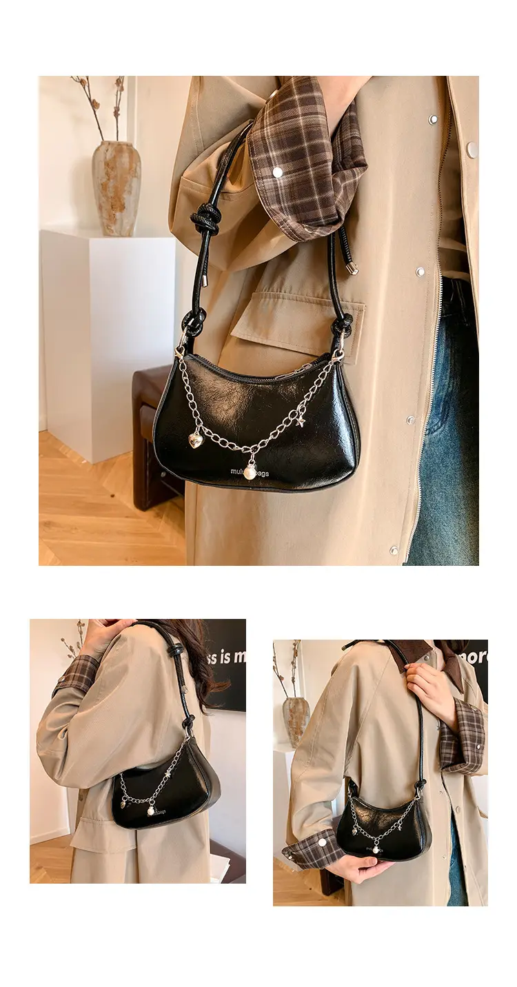 Red Pearl Chain Shoulder Crossbody Bag for Women — feature 21