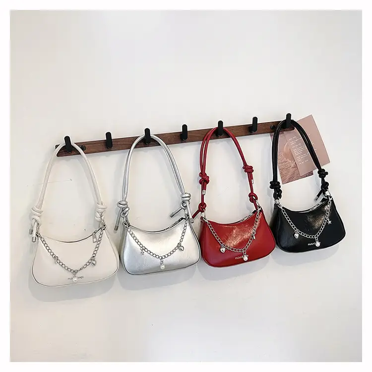 Red Pearl Chain Shoulder Crossbody Bag for Women — feature 26