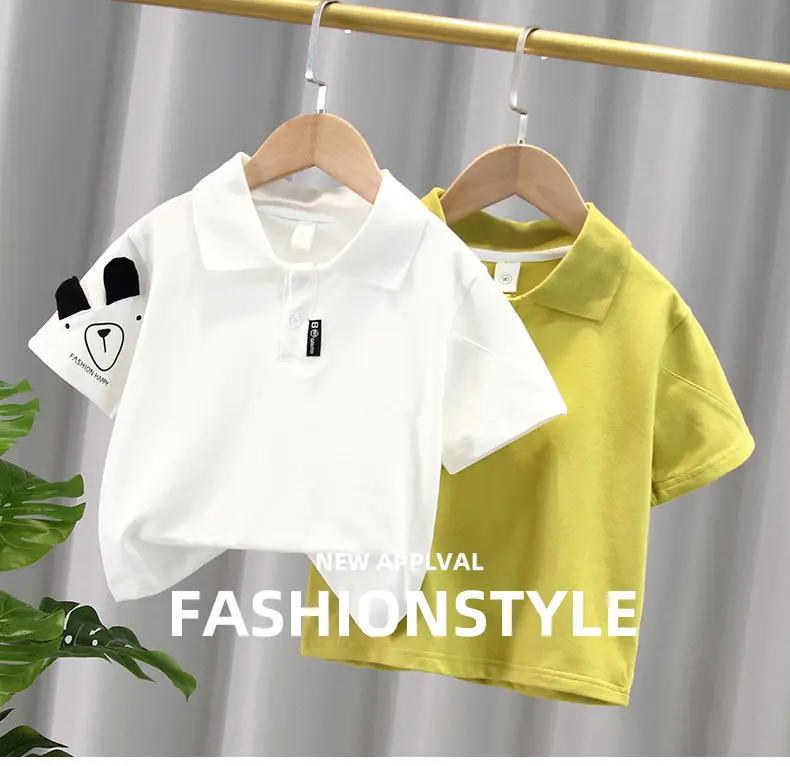 Boys White Polo T-Shirt 2026 Short Sleeve β feature 1