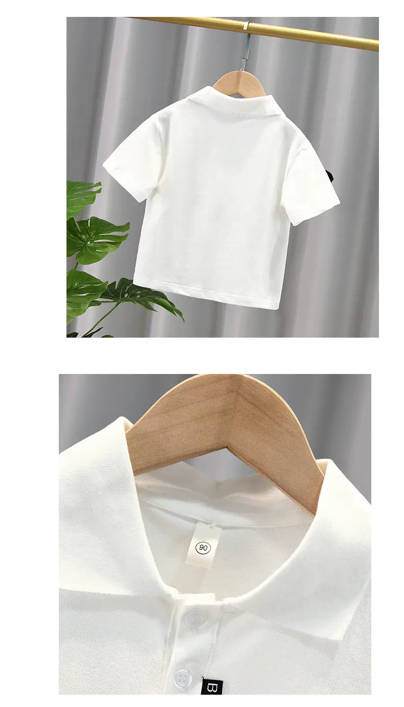Boys White Polo T-Shirt 2026 Short Sleeve β feature 12