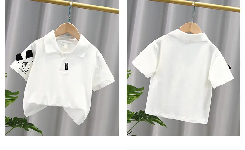 Boys White Polo T-Shirt 2026 Short Sleeve β feature 3