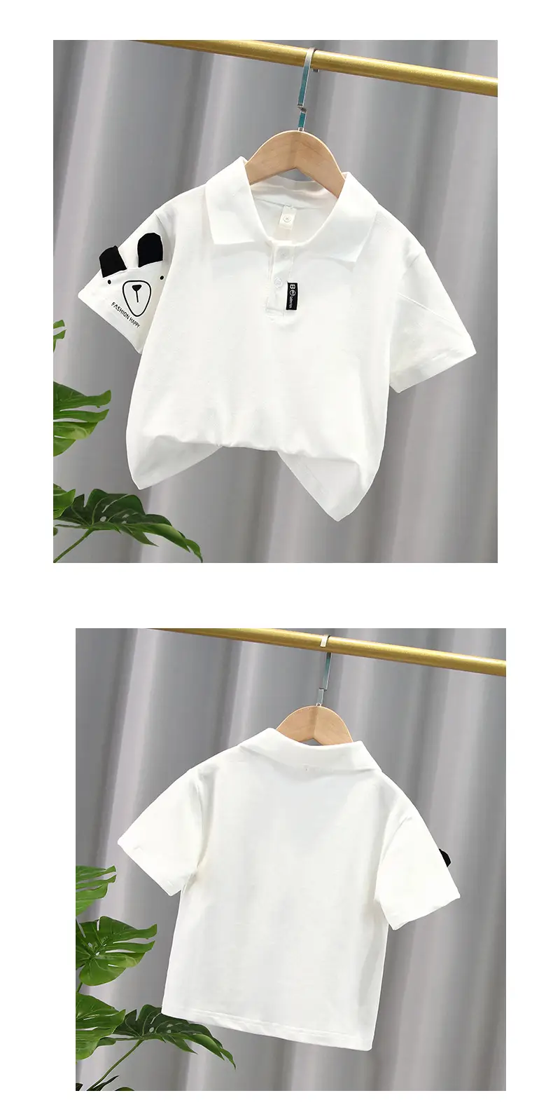 Boys White Polo T-Shirt 2026 Short Sleeve β feature 6