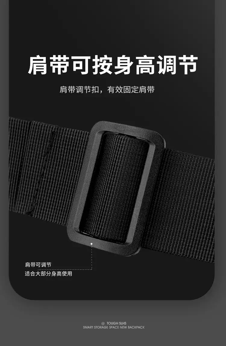 Men's Black Crossbody Waist Bag Lightweight Portable — feature 10