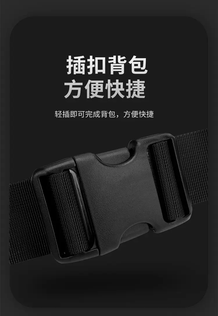 Men's Black Crossbody Waist Bag Lightweight Portable — feature 12