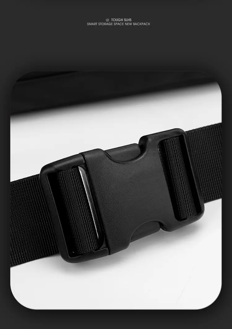 Men's Black Crossbody Waist Bag Lightweight Portable — feature 21