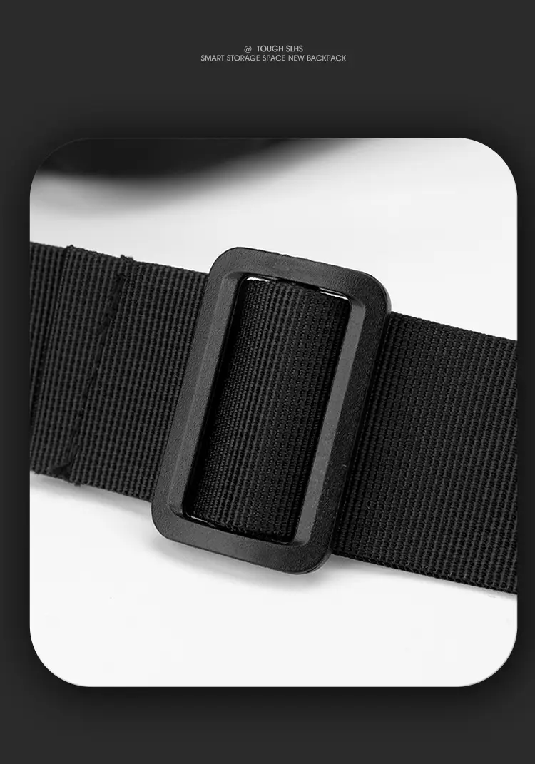 Men's Black Crossbody Waist Bag Lightweight Portable — feature 22