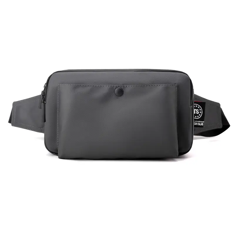 Men's Black Crossbody Waist Bag Lightweight Portable - Image 2