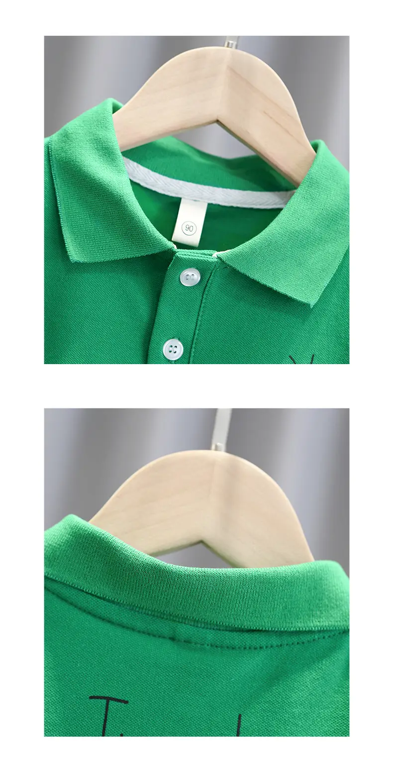 Boys Printed Polo T-Shirt Set Green — feature 10