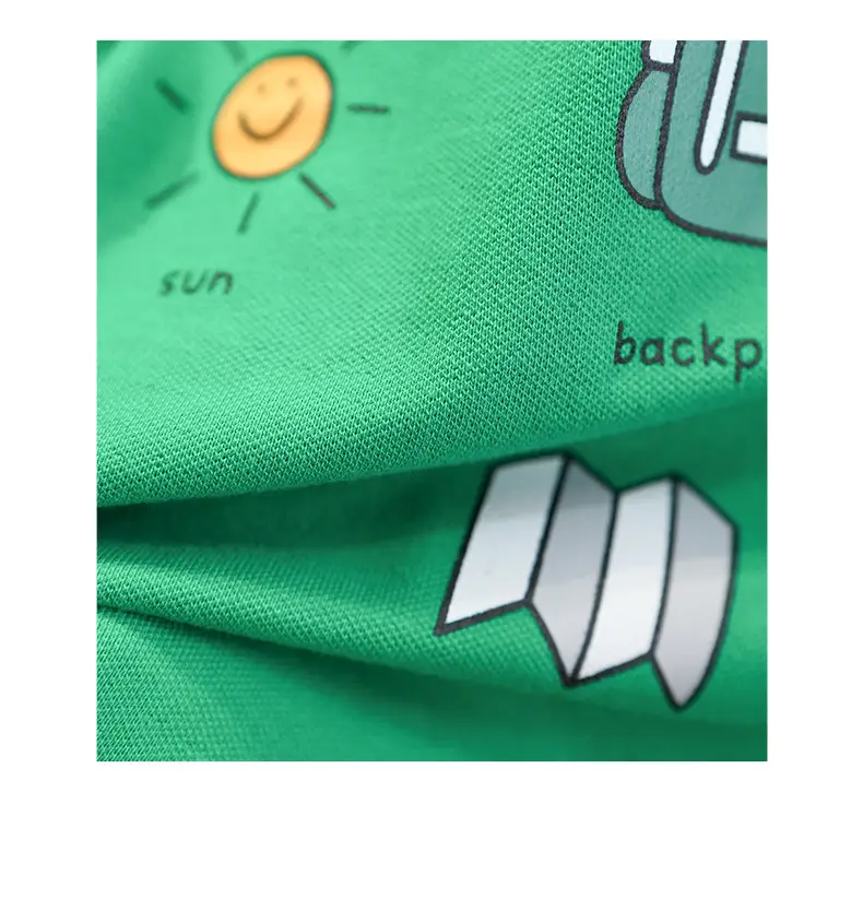 Boys Printed Polo T-Shirt Set Green — feature 11