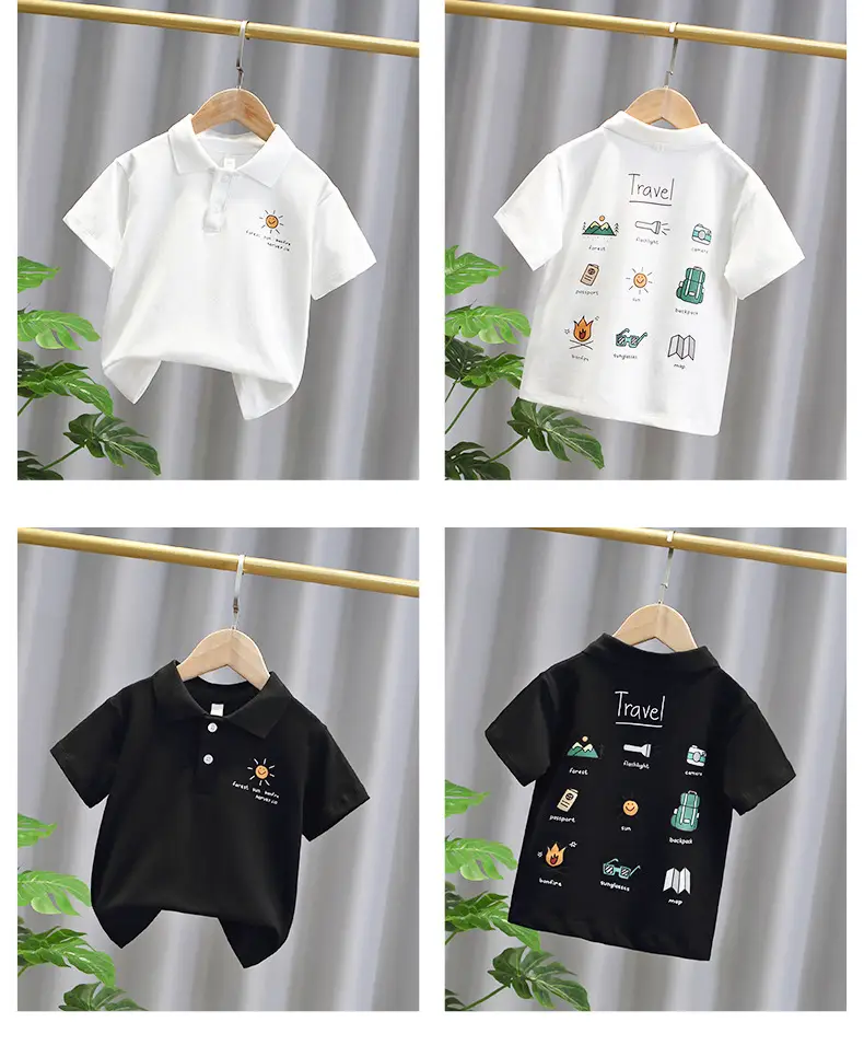Boys Printed Polo T-Shirt Set Green — feature 2
