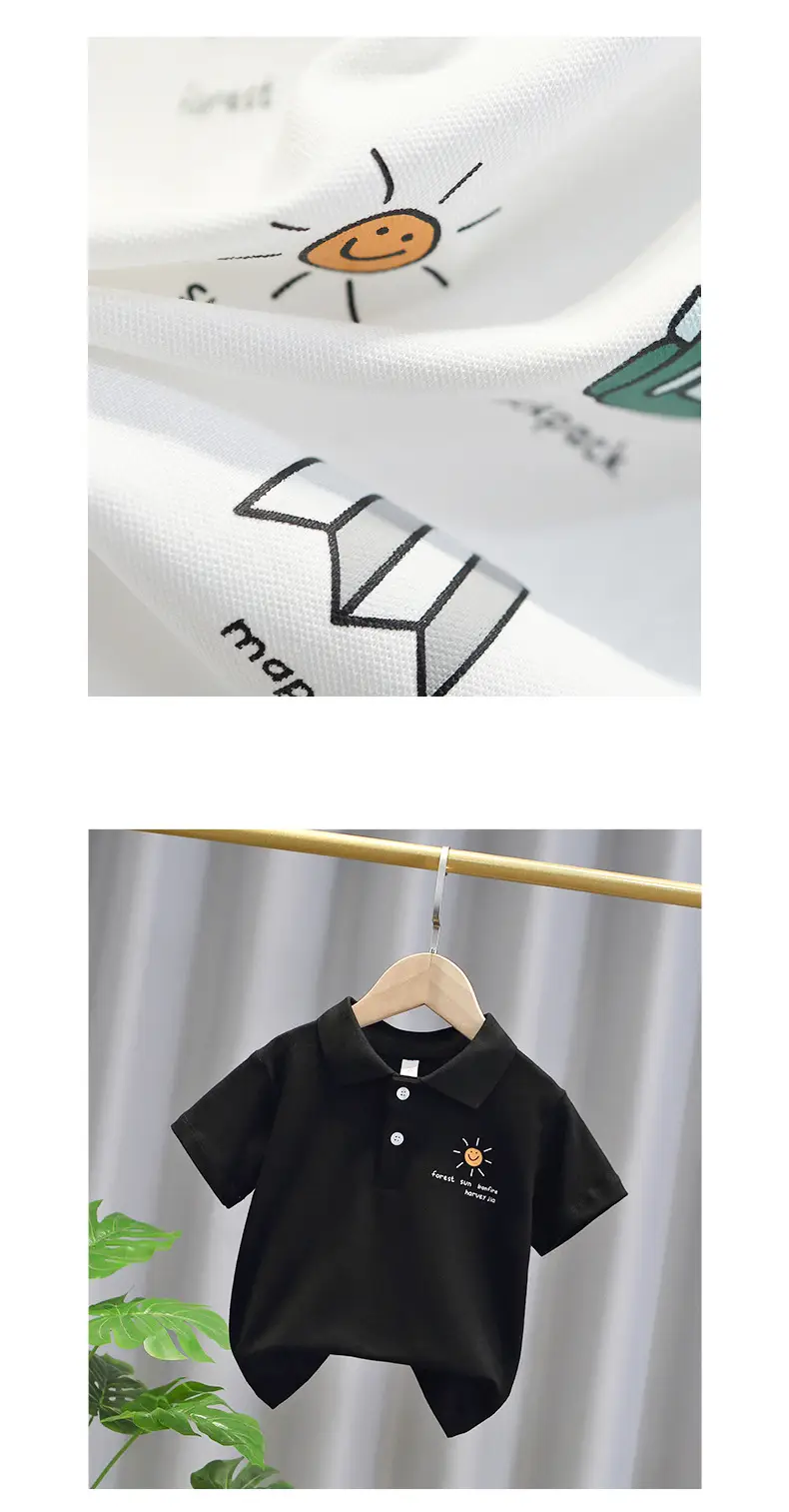 Boys Printed Polo T-Shirt Set Green — feature 6