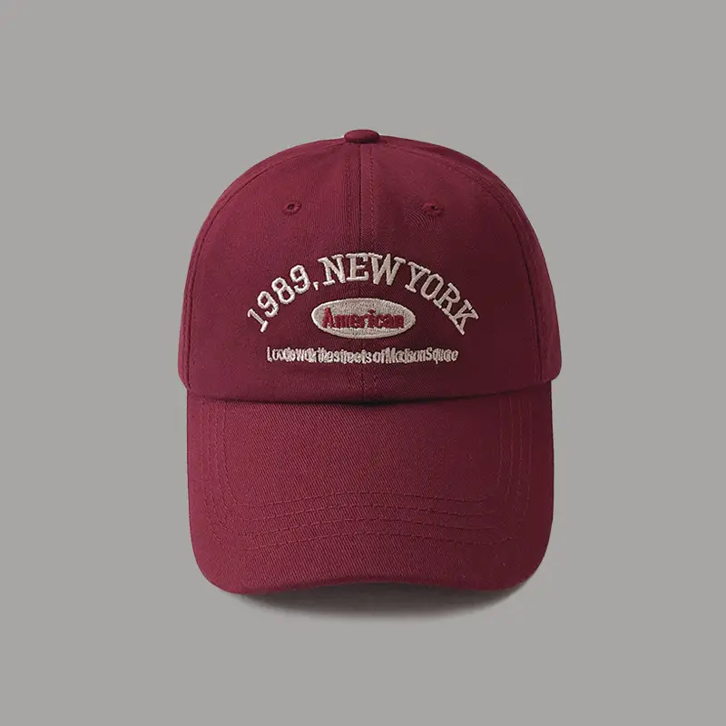 South Korea Vintage Baseball Cap Brown Embroidered 1989