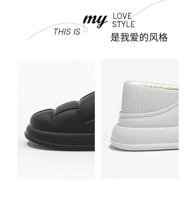 Autumn and Winter Waterproof Plush Slippers for Women 2025 Thick-Soled Indoor Couple's Fleece-Lined Closed-Back Cotton Slippers for Men — feature 14