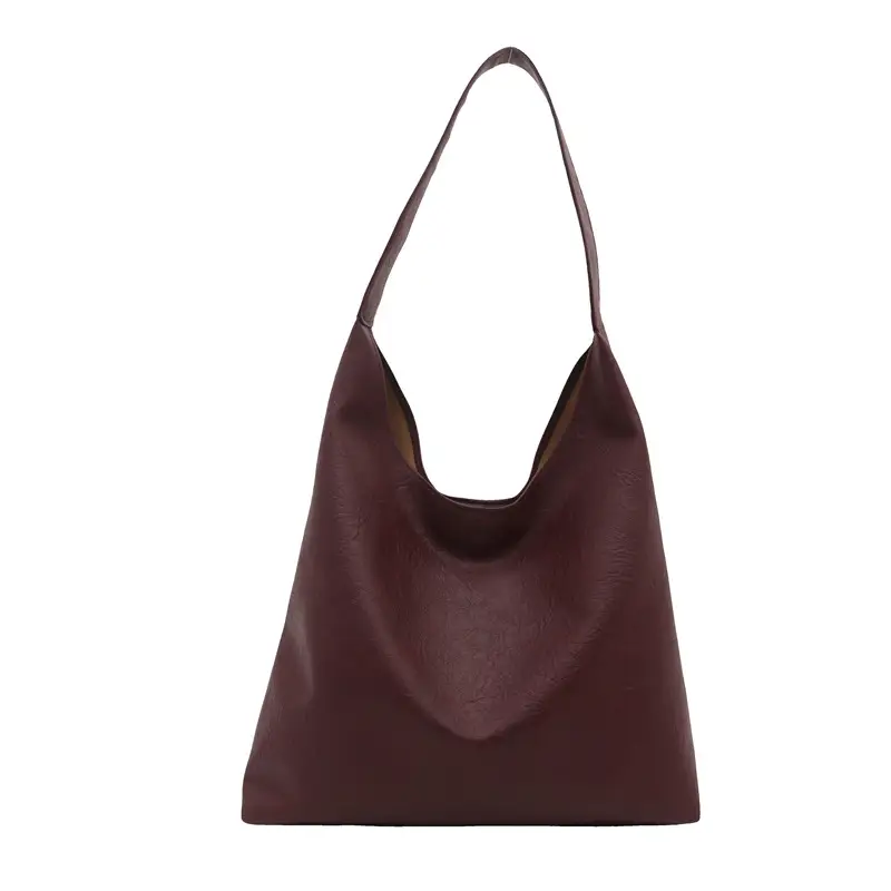 Black Retro Shoulder Tote Bag Large Capacity - Image 10
